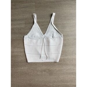 Small Beverly & Beck Off White Knitted Top With Spaghetti Straps 1214
